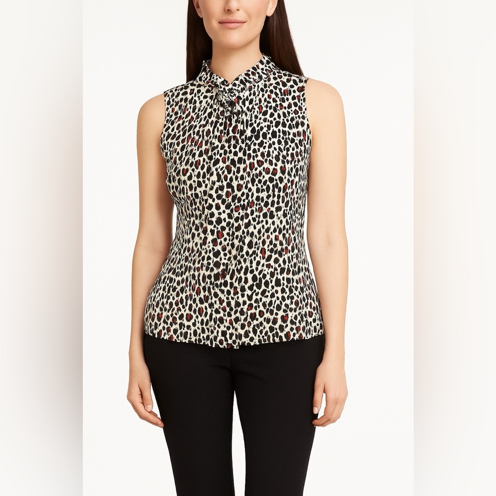 DKNY Leopard Print Blouse